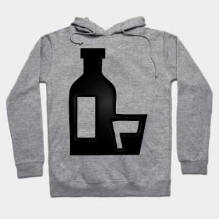 Western Era - Whiskey Bottle and Glass Hoodie